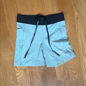 Bandier Women's Athletic Shorts - Light Blue and Black
